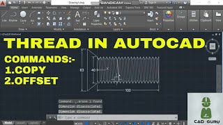 How to Make Thread in AutoCAD 2D