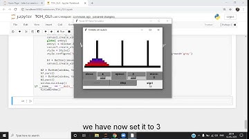 Tower of Hanoi Simulator | tkinter | turtle | Falak Naz