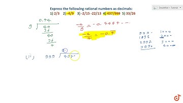 Express the following rational numbers as    decimals:  ltmath gt   ltmrow gt       ltmfrac