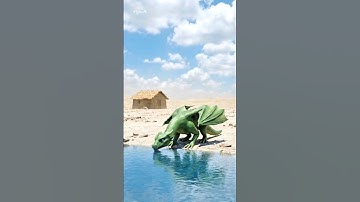 A Dragon saved a Dragon fruit plant from drying out by watering it 😭 #ai #tree #save #water