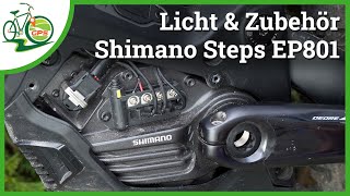 Shimano STEPS EP801 eBike 🚴 Anschlüsse & Stecker 🔌 Licht & Zubehör nachrüsten 💡 Abdeckung entfernen