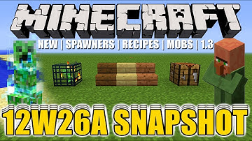 Minecraft 12W26A UPDATE SNAPSHOT - EDIT MONSTER SPAWNERS, CHARGED CREEPER, NEW CRAFTBLE STAIRS