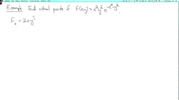 Multivariable calculus 2.5.3: Examples of critical points