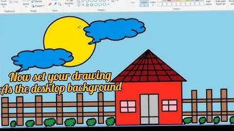 How to set your drawing in Ms Paint as the desktop background .Class 3. More on MS Paint