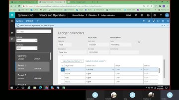 7. D365 F& O Ledger Calendars