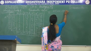 STATISTICS | 1st PUC | CH 06 | ANALYSIS OF BI VARIATE DATA | S04