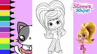 Coloring Shimmer and Shine Leah Pajama Fun Coloring Book Page | Sprinkled Donuts JR