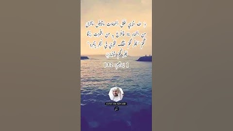 الآية (32) من سورة إبراهيم //القارئ الشيخ سعد الغامدي.