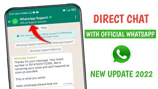Direct Chat With Whatsapp Whatsapp Support Official Account