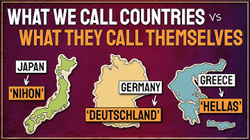 What We Call Countries VS What They Call Themselves