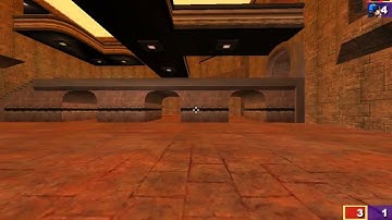 Quake 3 Rocket Arena - intricate steps between vs Clan TD - ra3map1 - broadway! POV