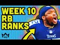 Top 30 Running Back Rankings &amp; Tiers | Week 10 Fantasy Football 2022