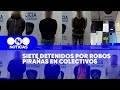 CAZADORES de CELULARES: SIETE DETENIDOS por ROBOS PIRAÑAS en COLECTIVOS - Telefe Noticias