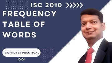 Frequency Table Of Words | ISC Computer Science Practical 2010 | Q3 | SOLVED | Java