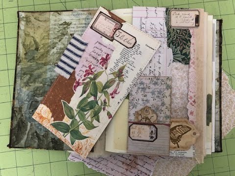 Easy Envelope Flip and Tuck - Decorating a Blank Journal - YouTube