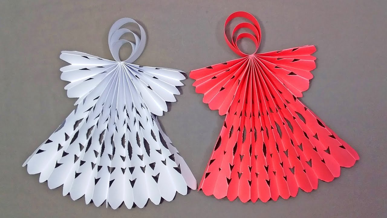 DIY angel with paper Make an easy Paper Angel Christmas tree