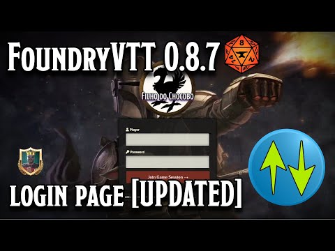 LOGIN PERSONALIZADO FoundryVTT 0.8.7 [updated] [How do u customize u foundry login page, my brother]