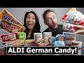 American Tries ALDI GERMAN CANDY (Name Brand vs Off Brand)