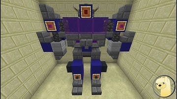 Minecraft - How To Build Transformers Fall Of Cybertron Soundwave Robot Mode!
