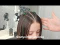 Peinado con trenzas + Aplicación extensiones de glitter ✨