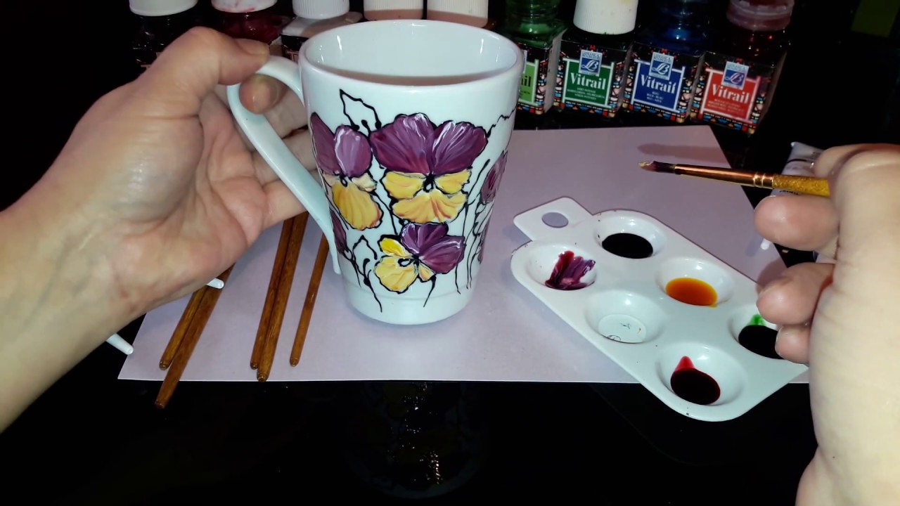 Painting Tutorial On How To Paint Easy Flowers On Ceramic With