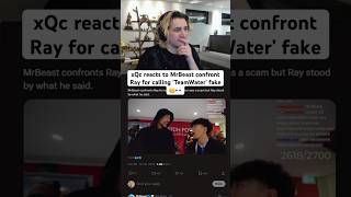 xQc reacts to MrBeast CONFRONT Ray About TEAMWATER 😬 #xqc #mrbeast #viral