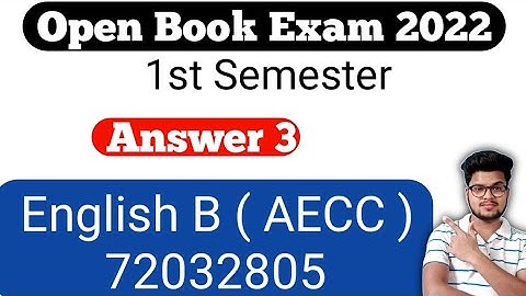 DU SOL 1st Semester English B ( AECC ) Answer 3 2022