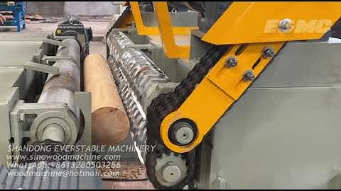 log debarking and rounding machine for  hard logs, ESMC log debarker with bigger rollers