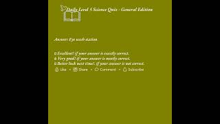 Level 5 Daily Science Quiz With General Edition 10Q Apr 22 2026