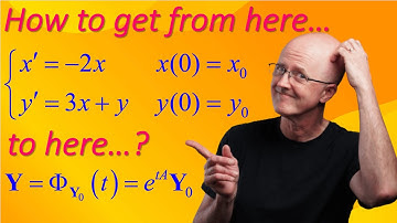Partially Decoupled System w/ Lower Triangular Coeff Matrix (Solve & Relate to Matrix Exponential)