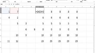 Absolute and relative addresses in Excel