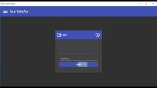 AsalTulisAje : C# WPF - Membuat Form Login (Part 1 - Coding) dengan MaterialDesign