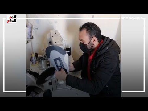 شبابك يا مصر تحدي ضمور العضلات ونفذ مشروع لإنتاج الأحذية بمسكنه في بورسعيد