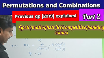 Permutations|combinations|previous year Qps solved|2019|gpstr maths|hstr|tet