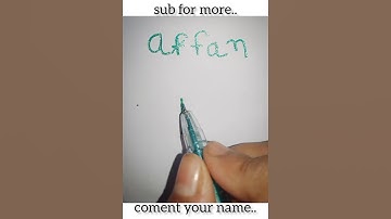 how to draw affan name logo easy #shotrs #viralshorts #logo #affan #name #art