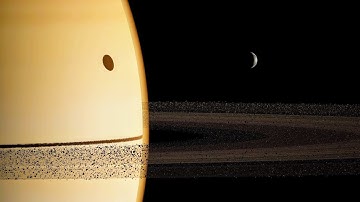 Saturn and Mimas - Unreal Engine 5 Scene (Nanite and Niagara)