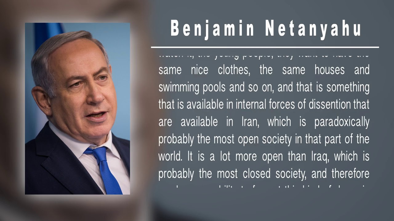 Benjamin Netanyahu - Regime change in Iran