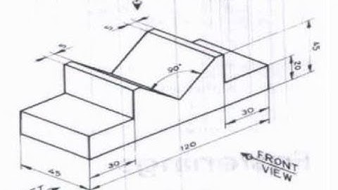 Pictorial to Orthographic Views Model3(using Solid edge)