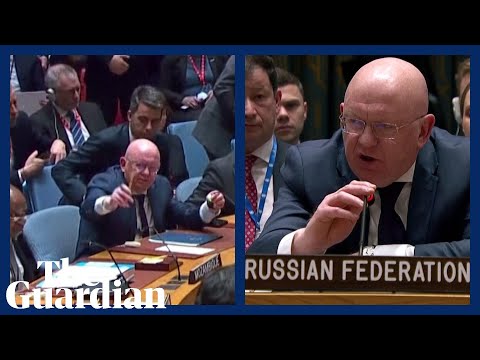 Russia interrupts minute&#039;s silence for victims of Ukraine war at UN security council meeting