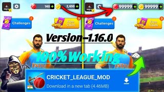 Cricket league game hack || Cricket league mod apk 😯😯