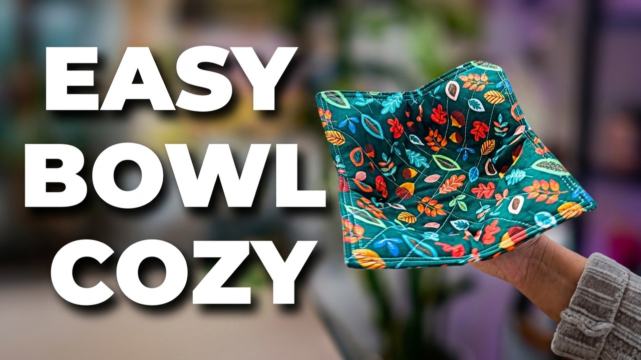 How to Make a Bowl Cozy | Easy Beginner Sewing Tutorial - YouTube