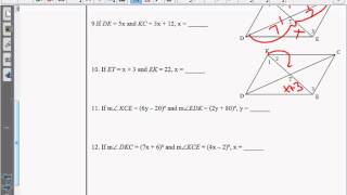 6-2 and 6-3 Properties of Parallelograms