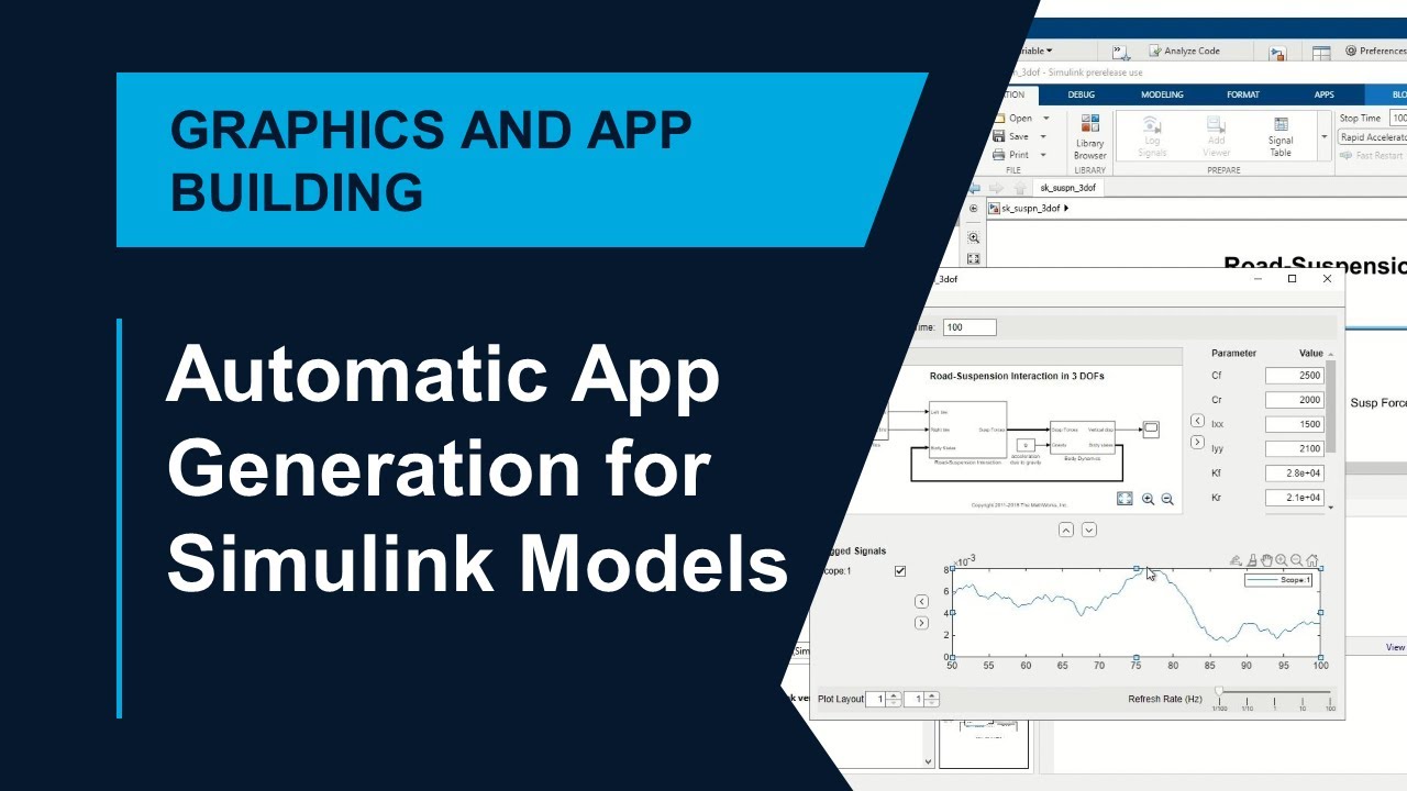 Automatically Generate a MATLAB App for a Simulink Model - YouTube