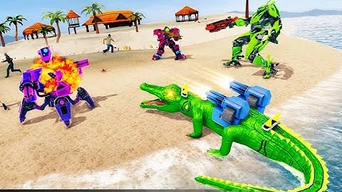 Amazing Crocodile Car Robot Simulator Part-1 | Robot Endless War Android GamePlay | By Game Crazy