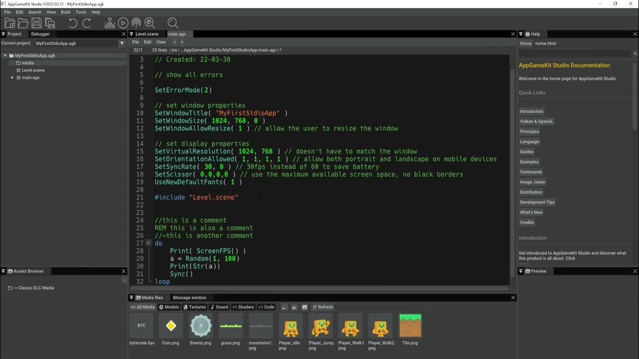 How to Call a Scene from your Source Code with AppGameKit Studio ...