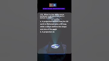 Q.110. GISP EXAM PREP—Projection Vs Datum. #interview #gis #arcgis #arcgispro #quiz #shorts #career