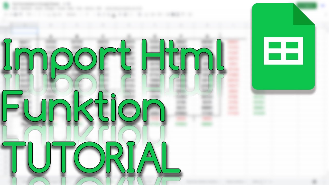 Import Html Funktion - Tabellen von Webseiten importieren - Google ...