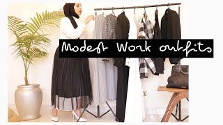 MODEST WORK OUTFITS LOOKBOOK | OFFICE WEAR