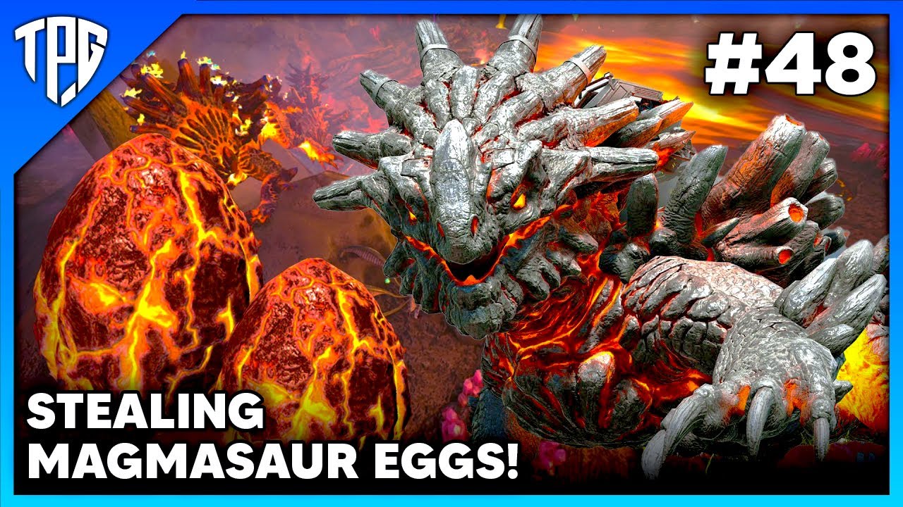 Ark survival evolved gameplay | Stealing Magmasaur Eggs! | Ark Genesis ...