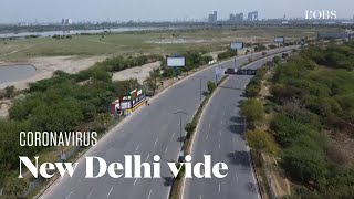 A New Delhi, un drone filme les rues désertes pendant le confinement